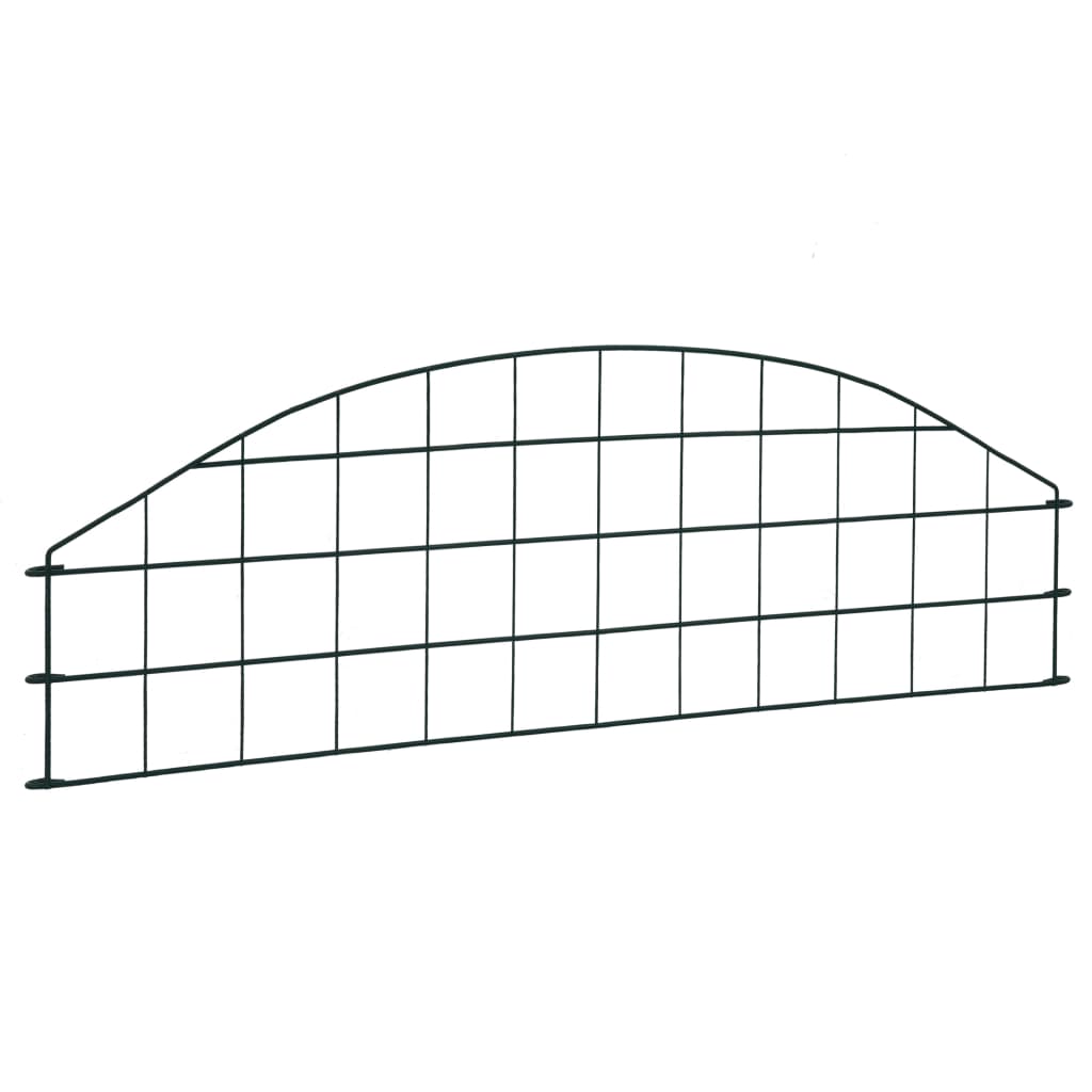 Conj. painéis de vedação arqueados p/ jardim 77,3x26 cm verde