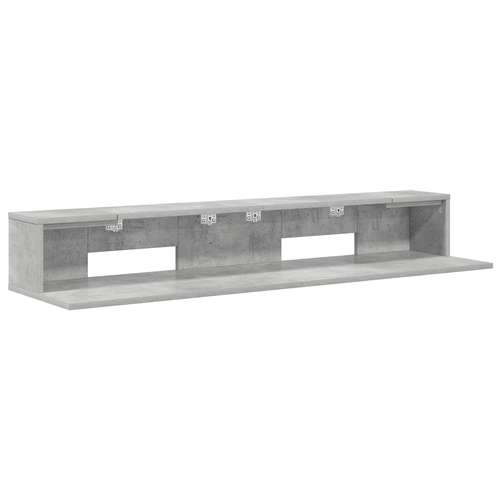 Mesa de estúdio cinzento cimento 110 x 36 x 19,5 cm