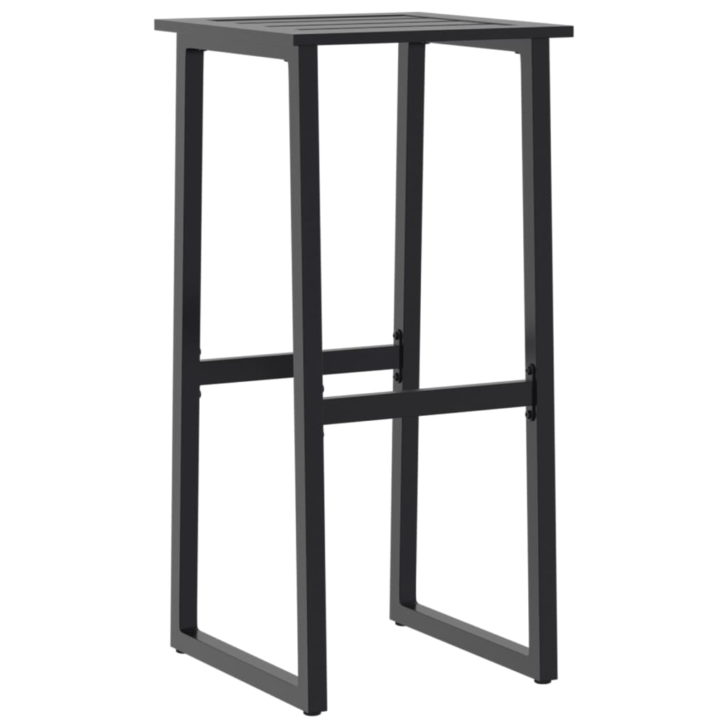 Bancos de bar 4 pcs 38x38x80 cm aço revestido a pó preto
