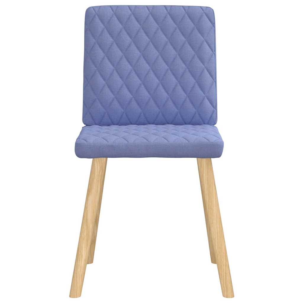 Cadeiras de jantar 6 pcs jeans tecido azul