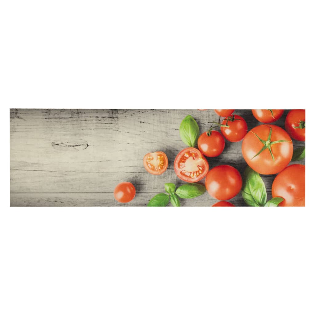 Tapete de cozinha lavável 60x180 cm veludo padrão tomates