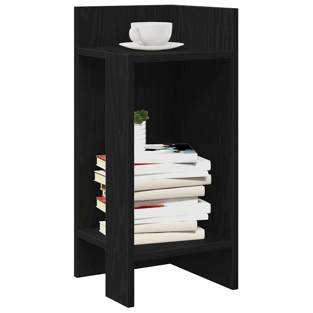Mesa lateral com prateleira 110x50x103 cm preto