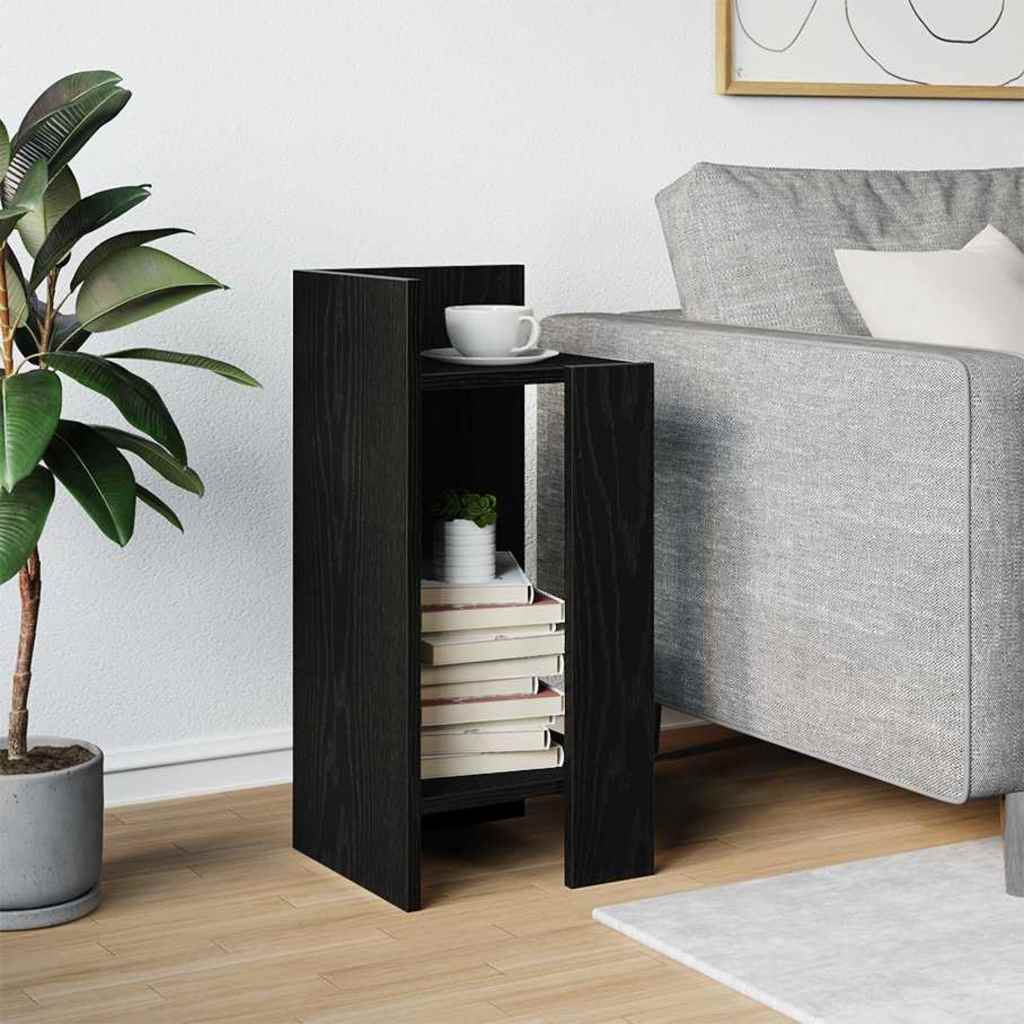Mesa lateral com prateleira 110x50x103 cm preto