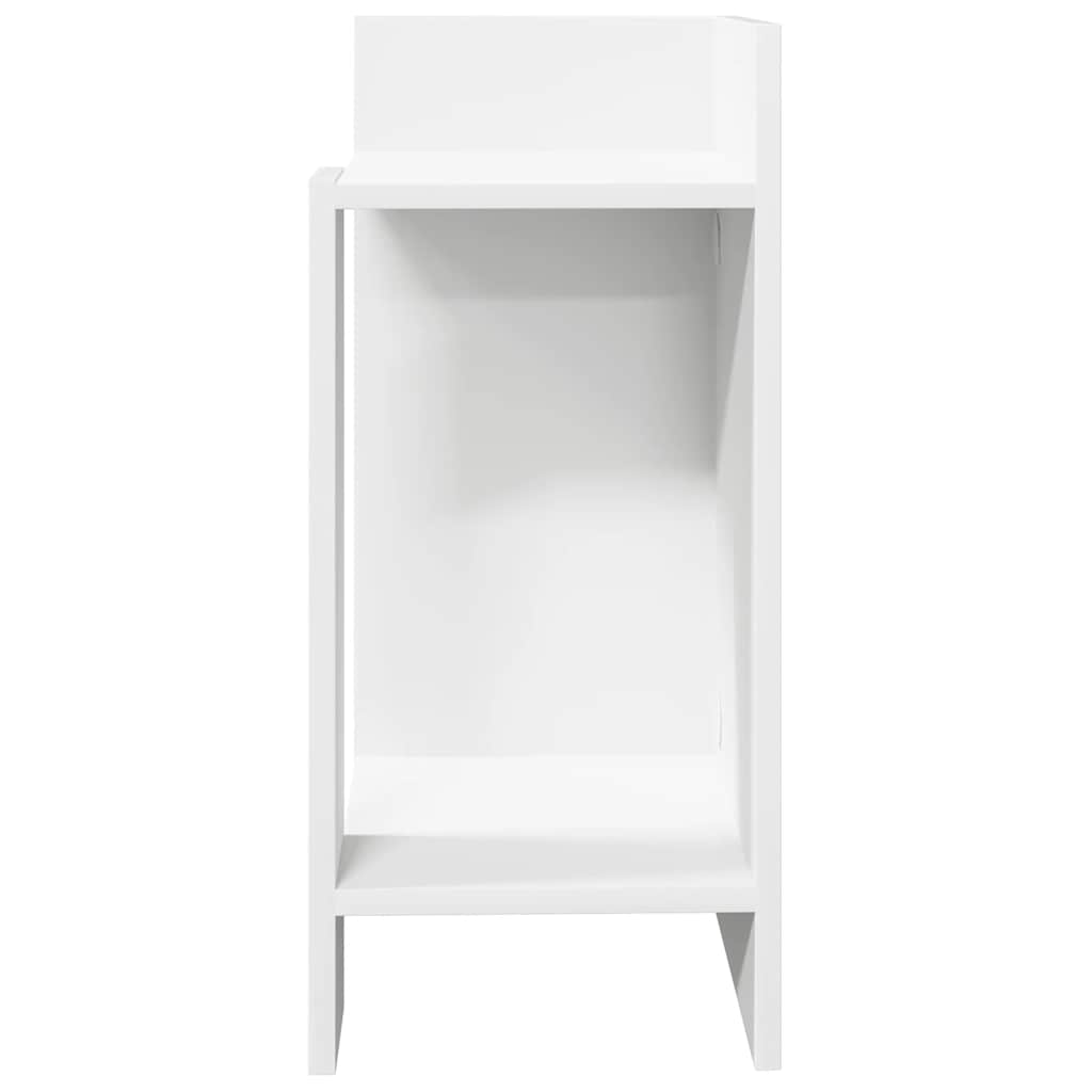 Mesa lateral com prateleira 110x50x103 cm preto