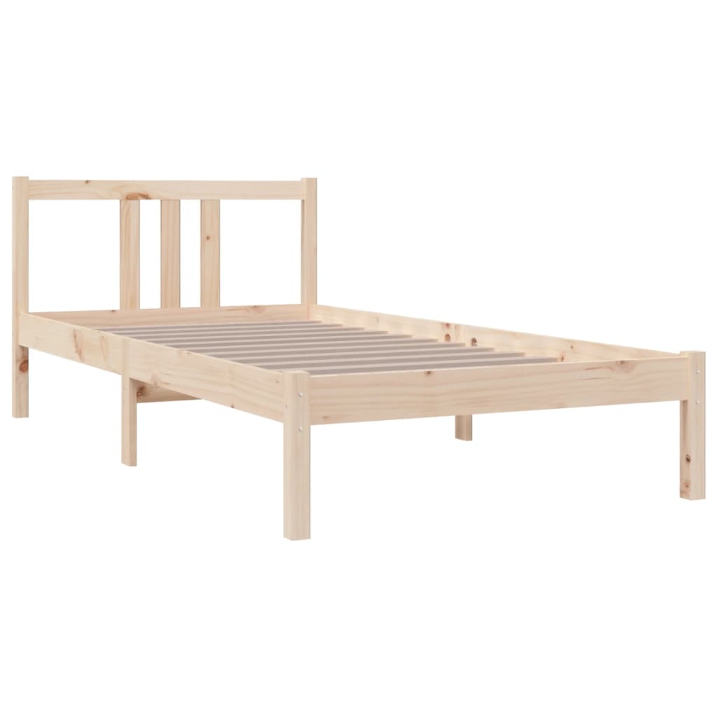 Estrutura de cama solteiro 90x190 cm madeira maciça