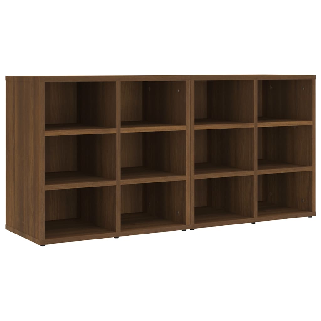 Sapateira 2 pcs 52,5x30x50 cm carvalho castanho