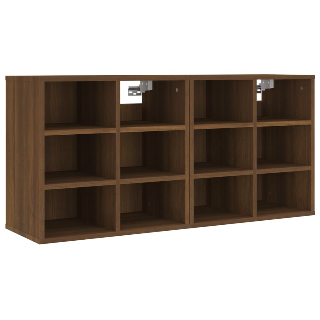 Sapateira 2 pcs 52,5x30x50 cm carvalho castanho