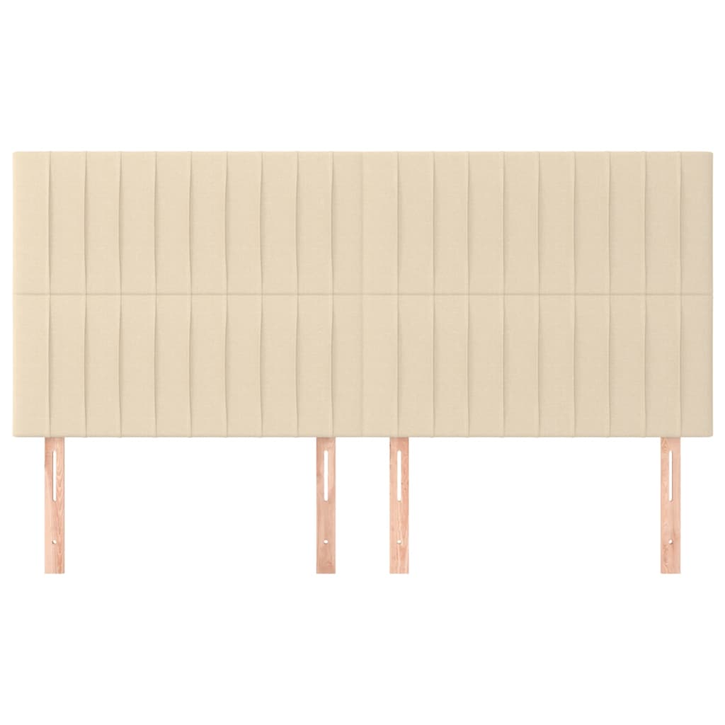 Cabeceira creme 200x5x118/128 cm tecido