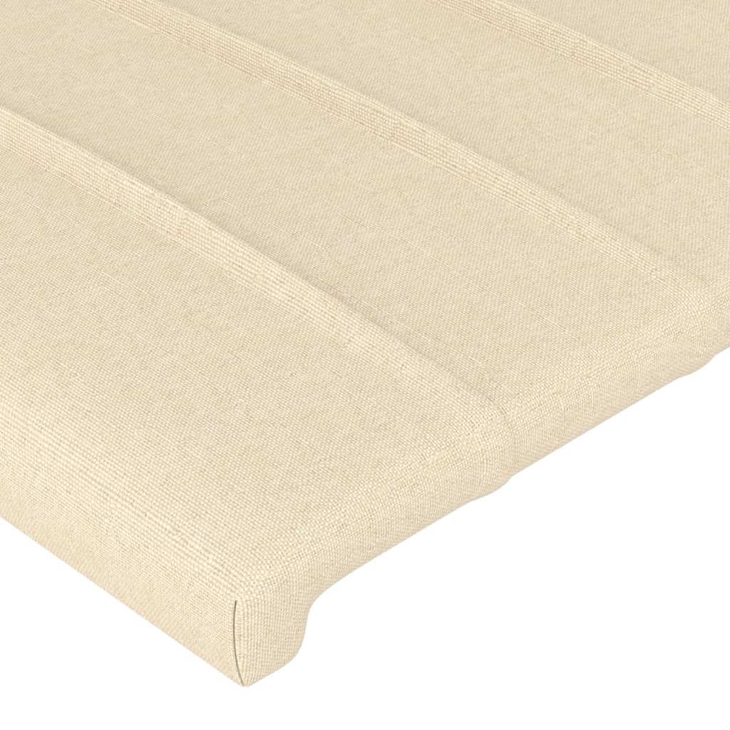 Cabeceira creme 200x5x118/128 cm tecido