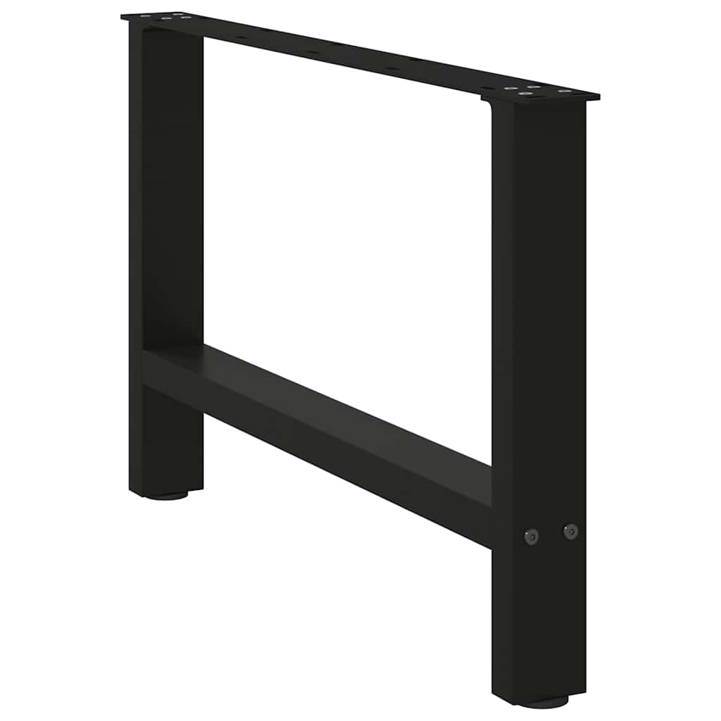 Pés para mesa de centro pretos 2 peças 70x(42-43) cm aço