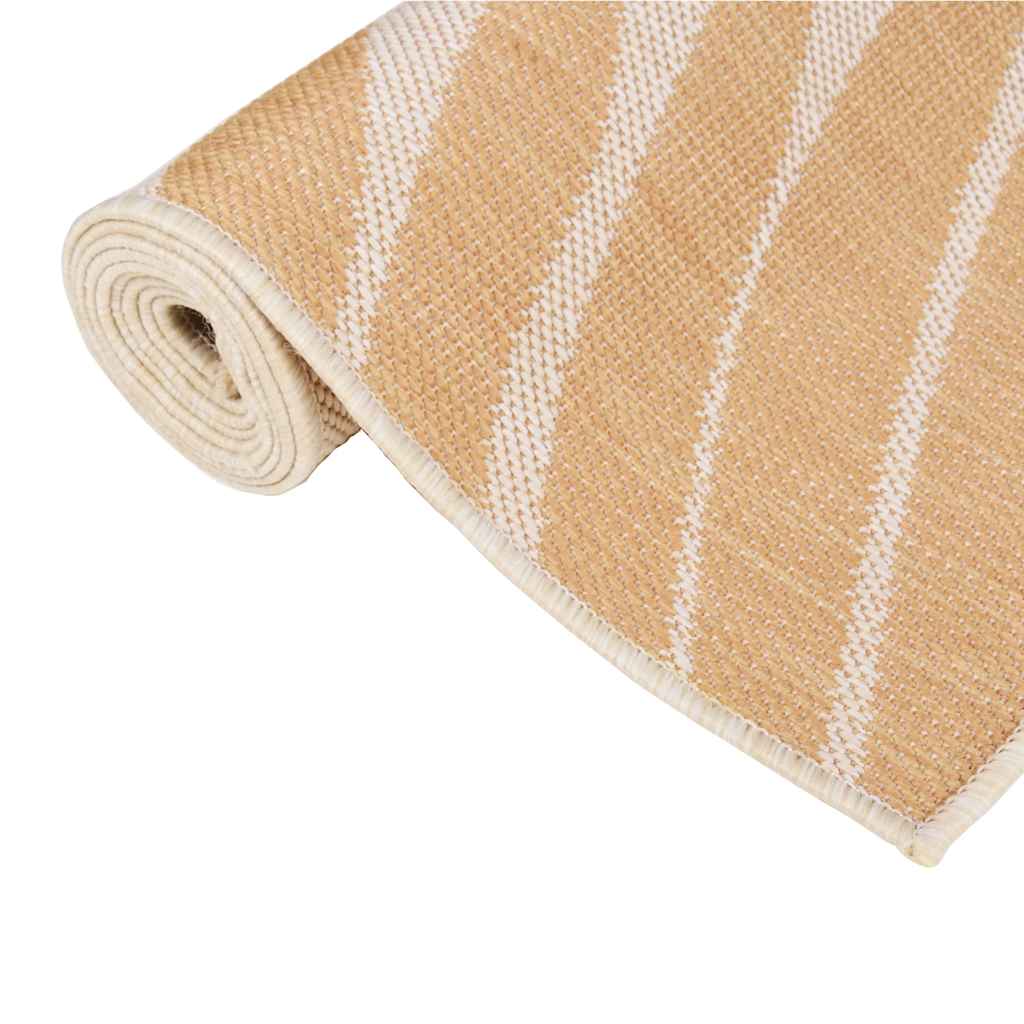 Tapete de tecido plano para exterior 80x250 cm padrão folhas