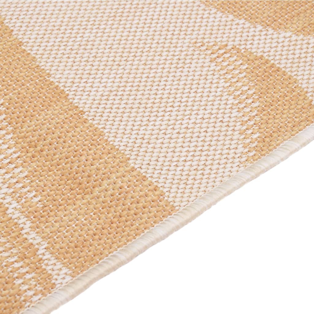 Tapete de tecido plano para exterior 80x250 cm padrão folhas