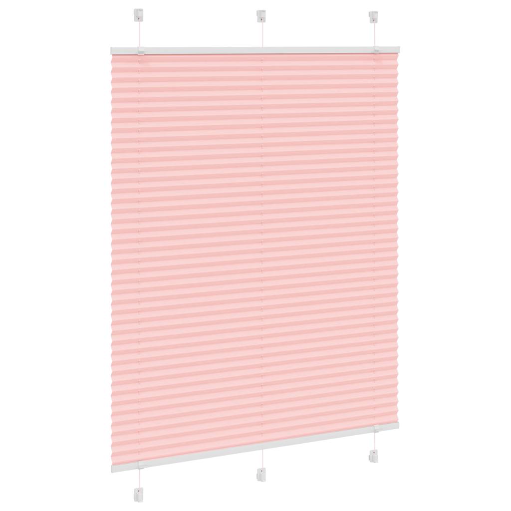 Rosa plissada cega 110x150 cm largura tecido 109,4cm poliéster