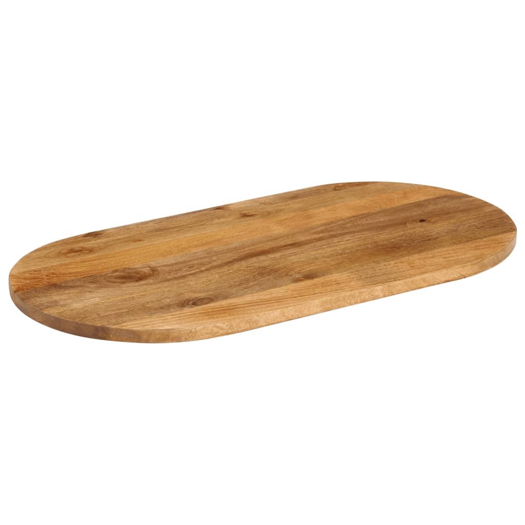 Tampo de mesa oval 120x50x3,8 cm madeira de mangueira maciça