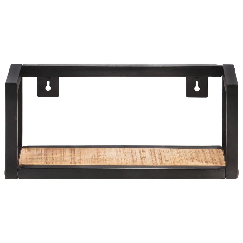 Prateleiras de parede 2 pcs 40 cm madeira de mangueira áspera