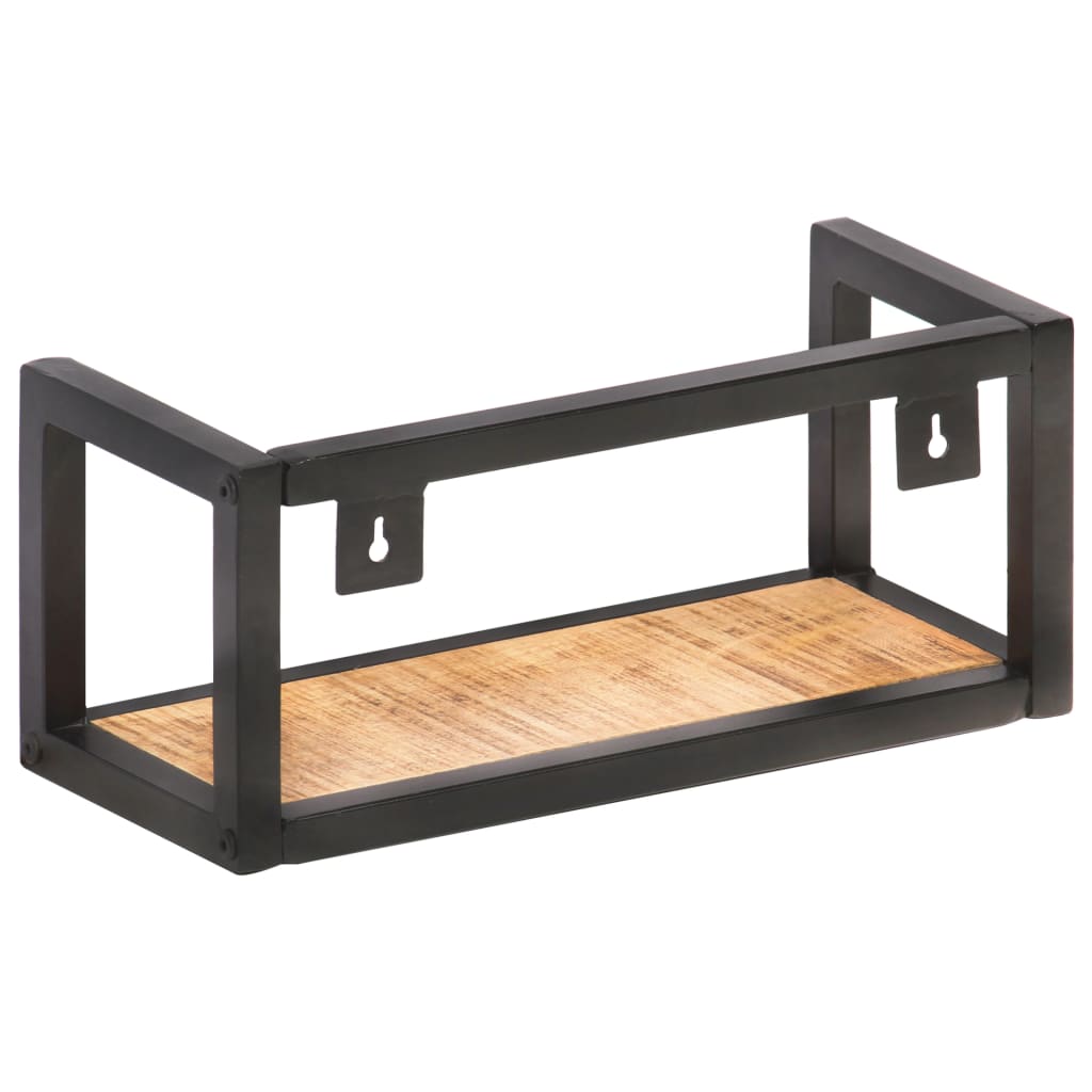 Prateleiras de parede 2 pcs 40 cm madeira de mangueira áspera