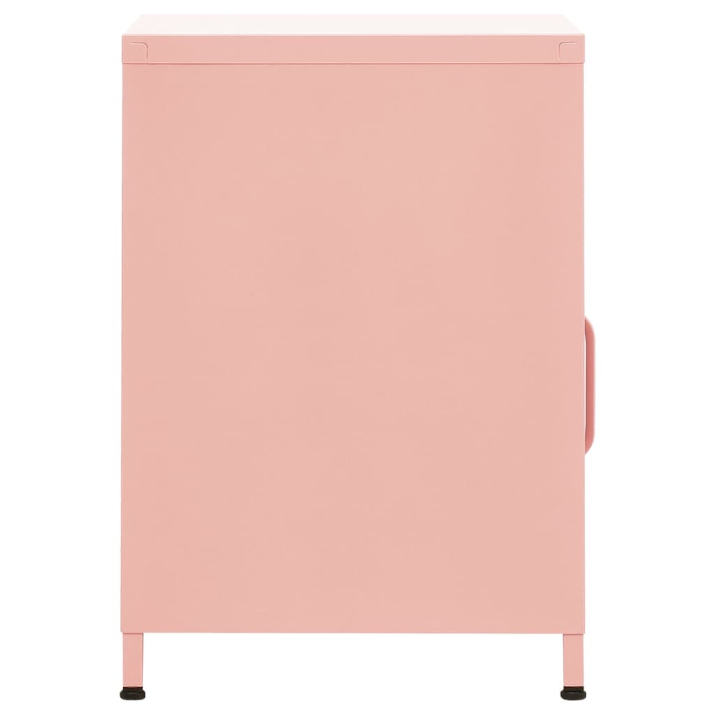 Mesa de cabeceira 35x35x51 cm aço rosa