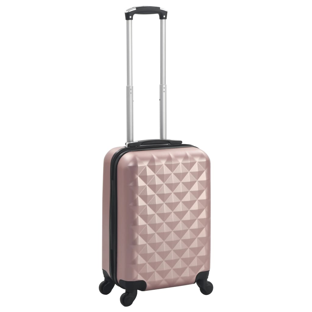 Trólei em estojo rígido ABS rosa dourado