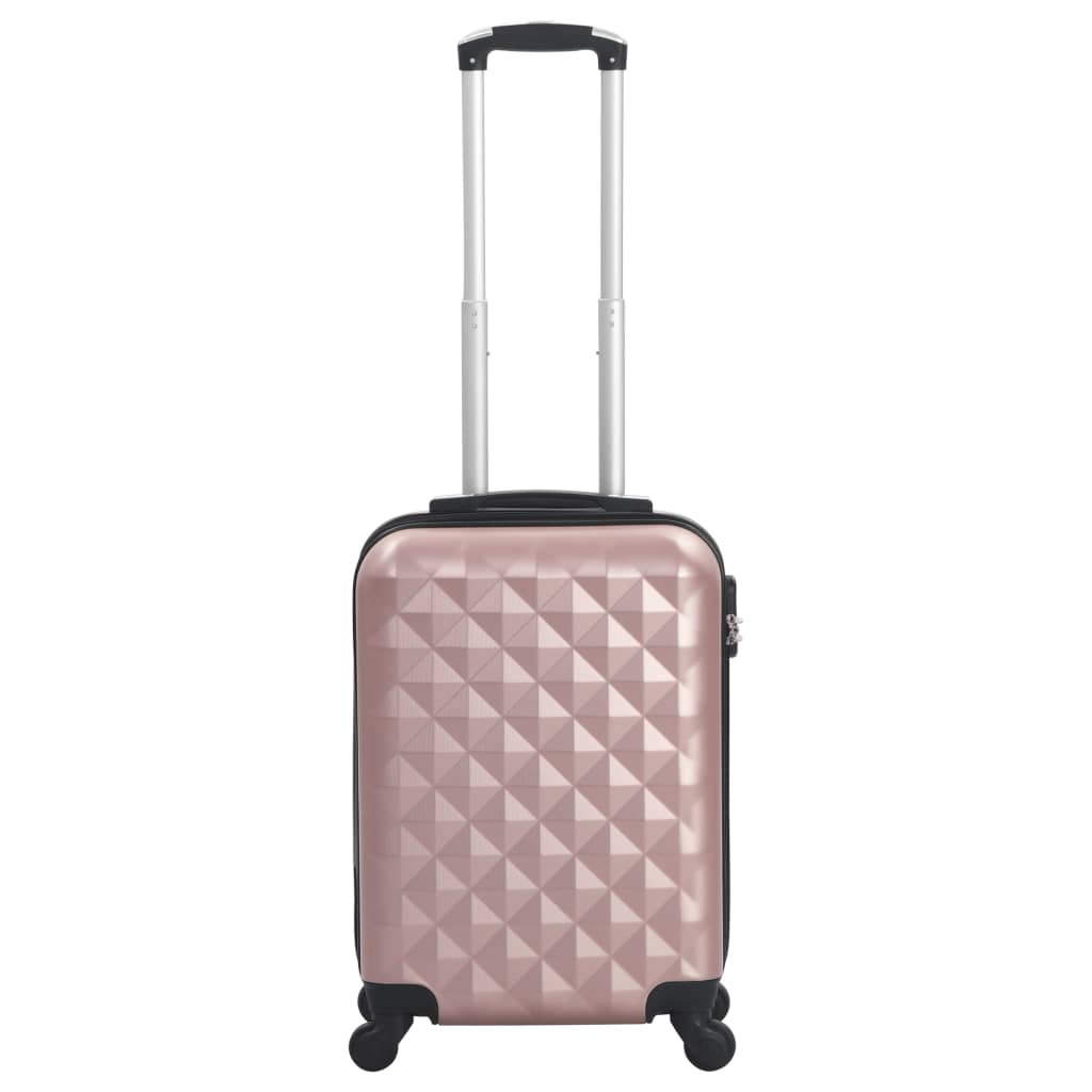 Trólei em estojo rígido ABS rosa dourado