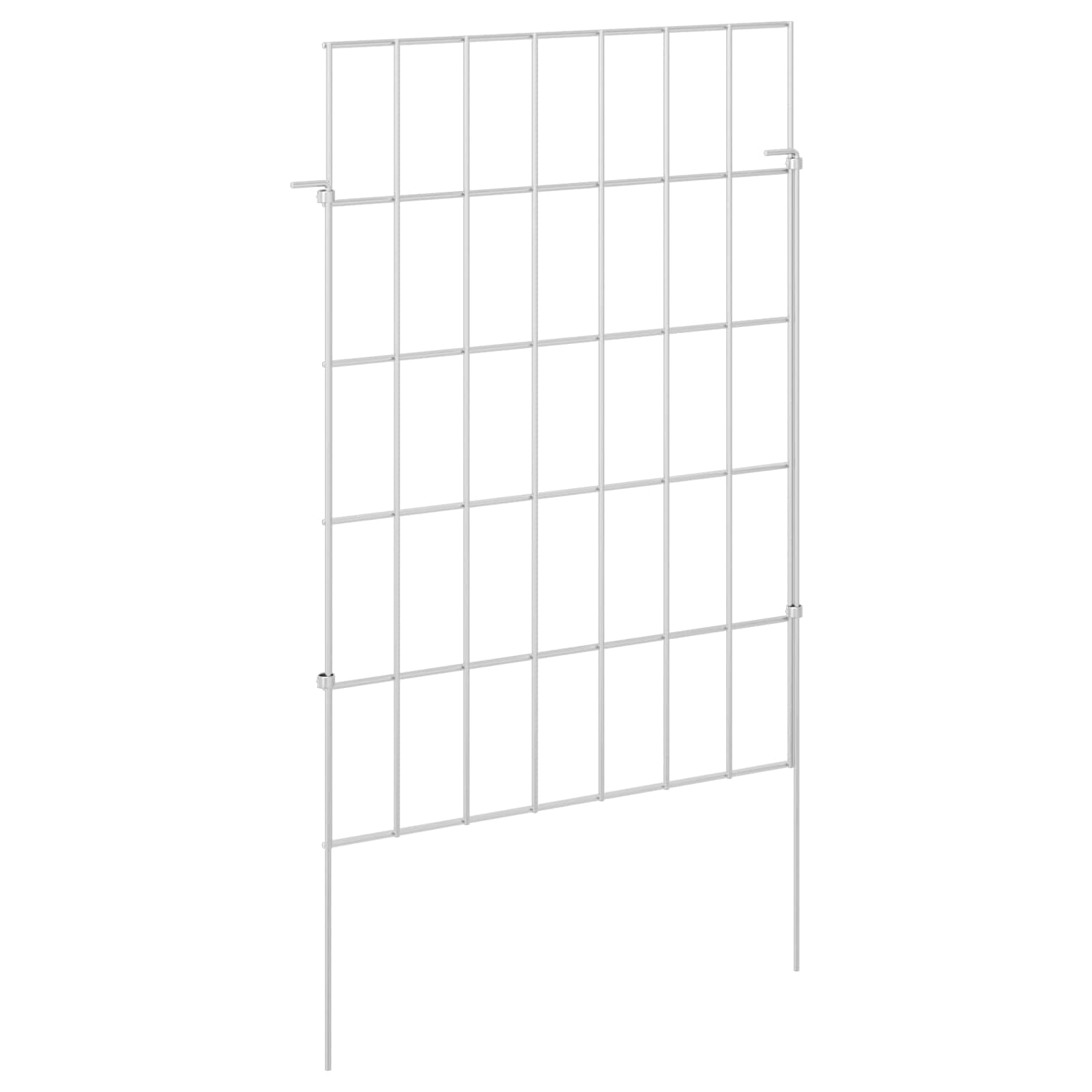 Cerca de jardim com estacas 12 unid. 35 x 50 cm aço galvanizado