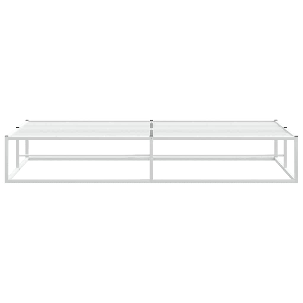 Estrutura de cama sem colchão branco 200x200 cm metal