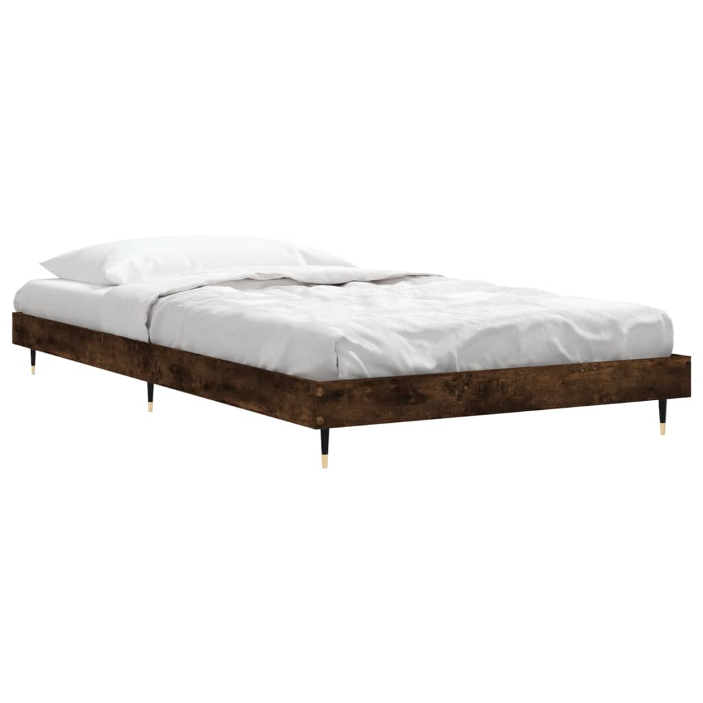 Estrutura cama s/ colchão derivados de madeira carvalho fumado