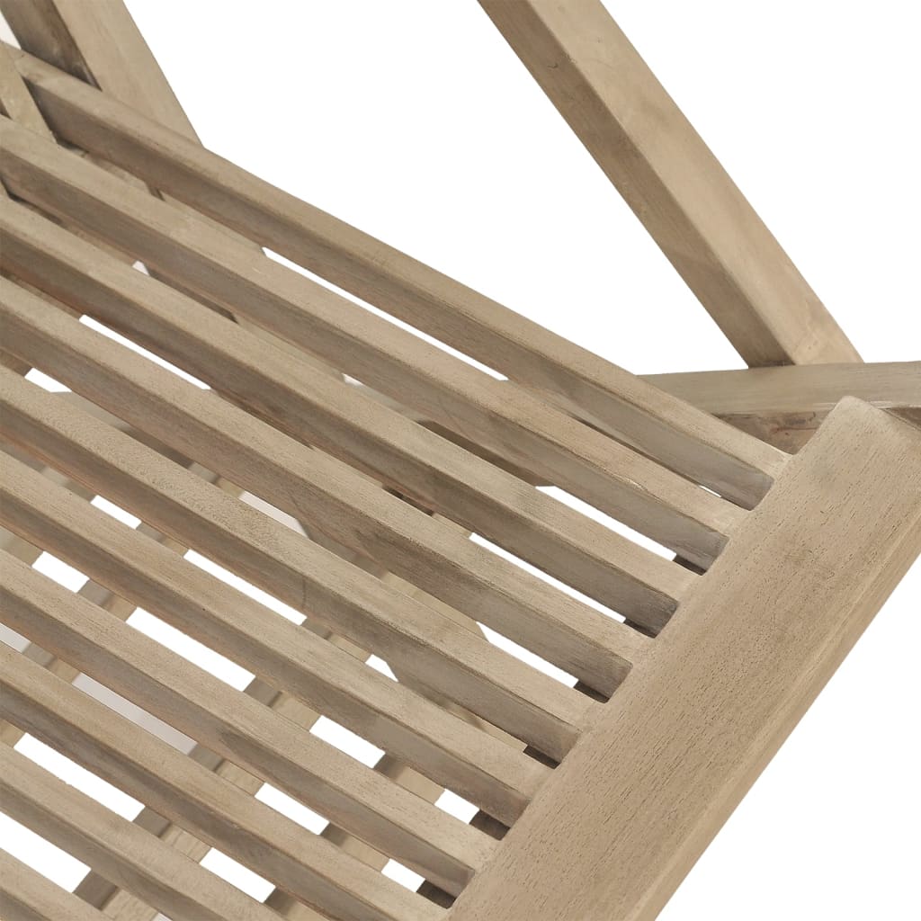 Cadeiras de jardim dobráveis 4 pcs 56x61x89cm teca maciça cinza