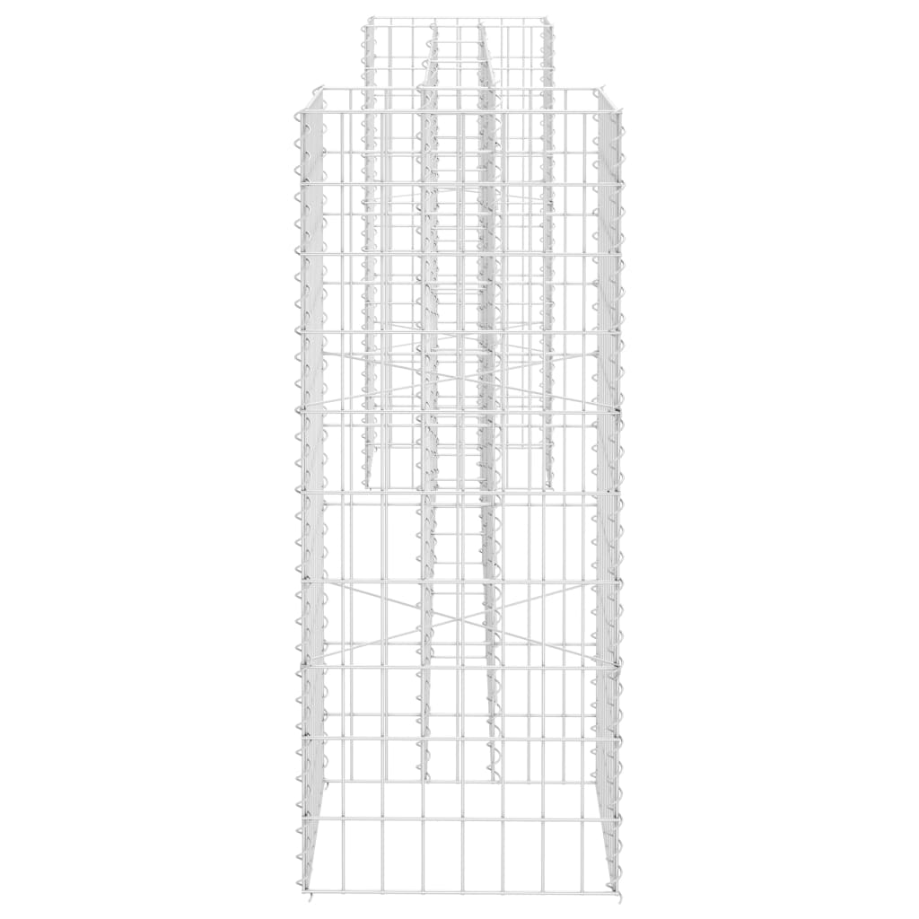 Gabião em forma de h fio de aço 260x40x100 cm