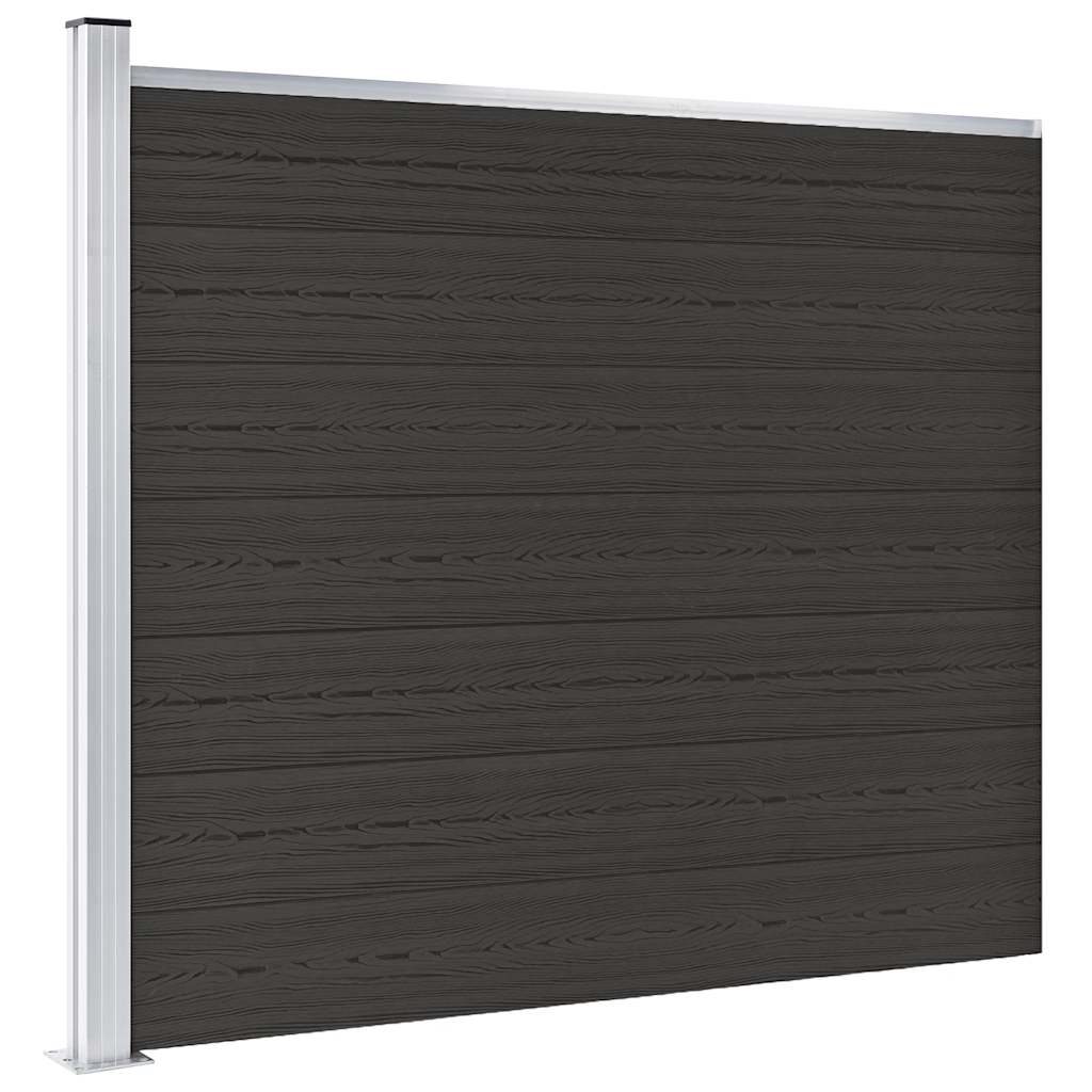 Painel de cerca 175x146 cm wpc preto