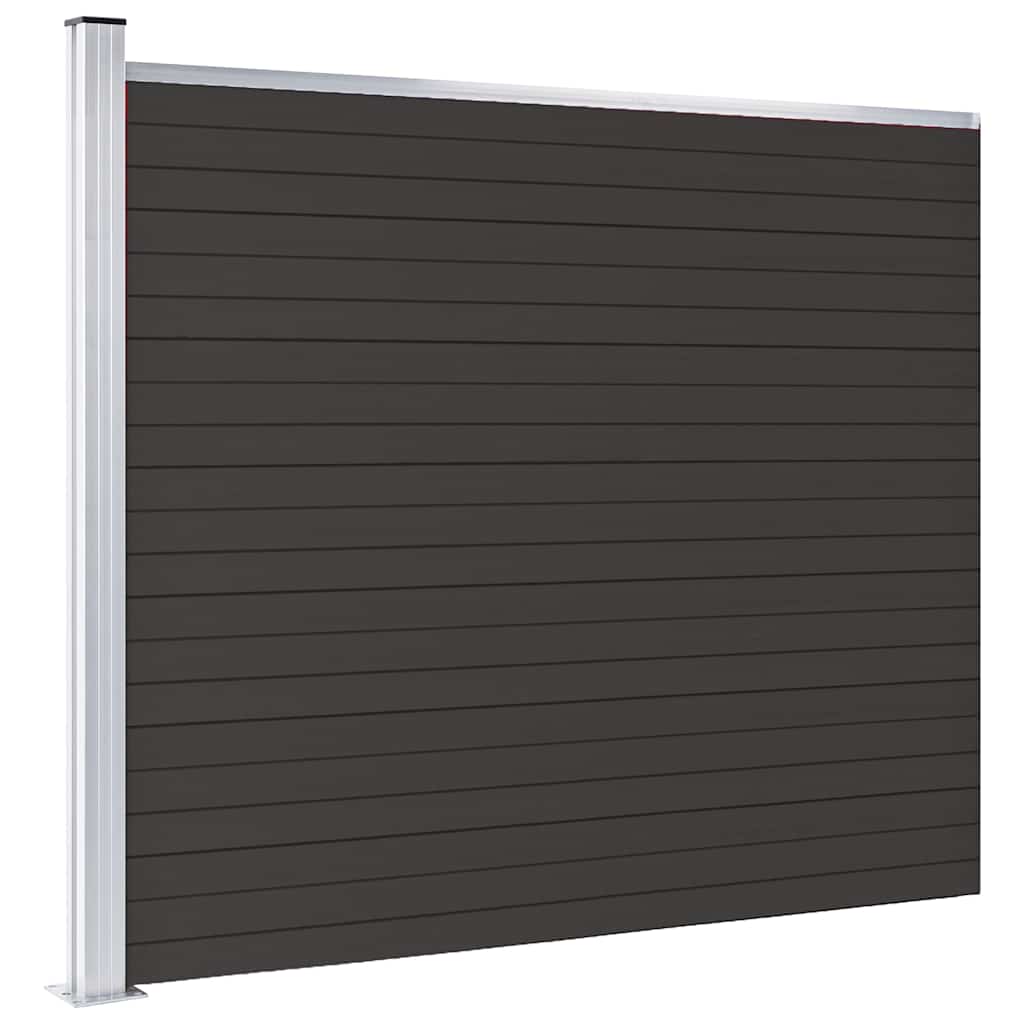 Painel de cerca 175x146 cm wpc preto