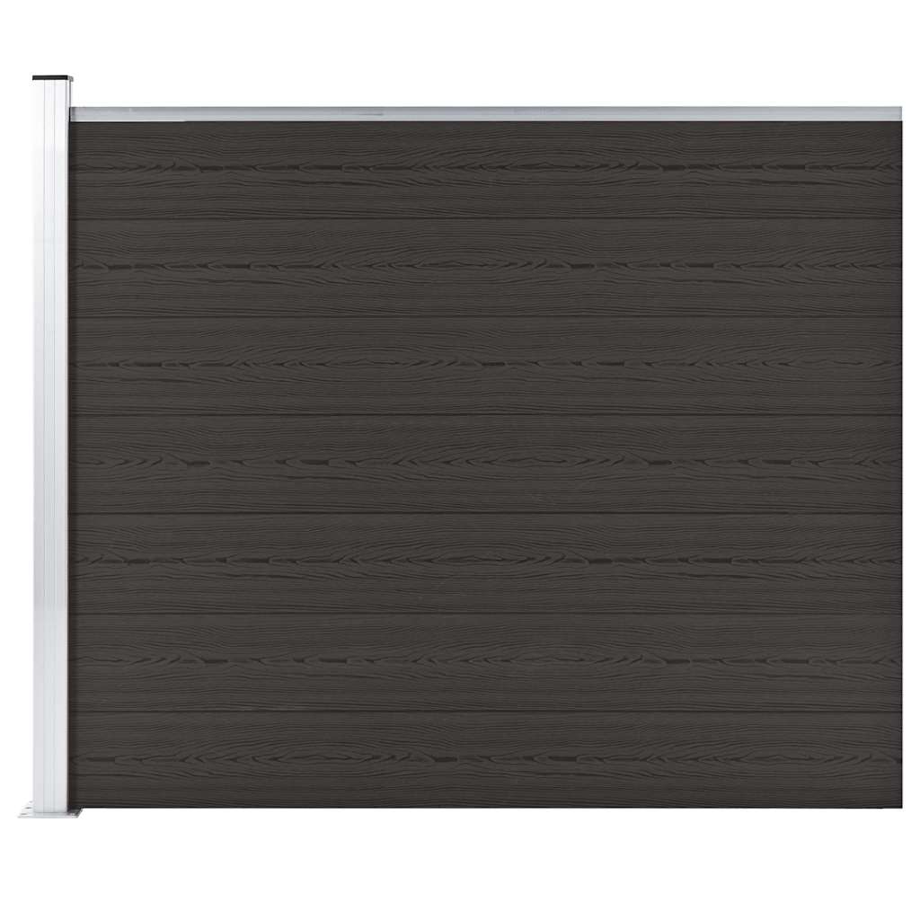 Painel de cerca 175x146 cm wpc preto