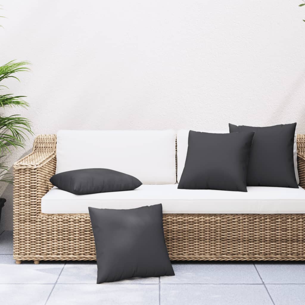 Almofadas de sofá 4 pcs 40x40 cm tecido preto