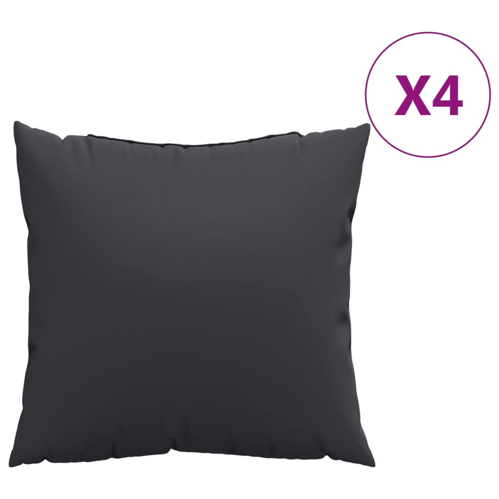 Almofadas de sofá 4 pcs 40x40 cm tecido preto