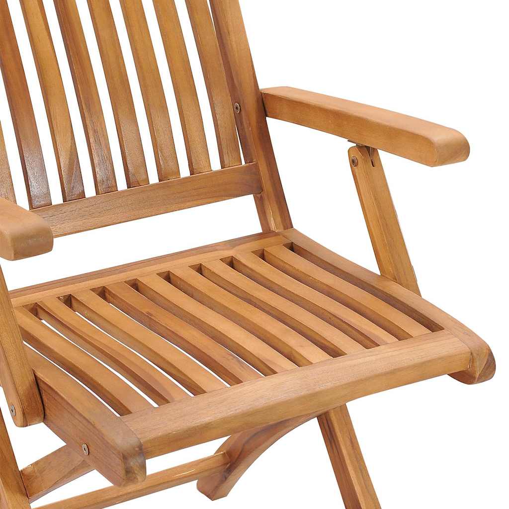 Cadeiras de jardim dobráveis c/ almofadões 6 pcs teca maciça