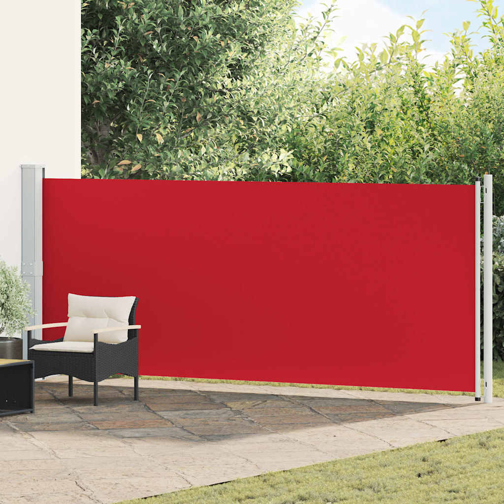Toldo lateral retrátil para pátio 600x160 cm vermelho