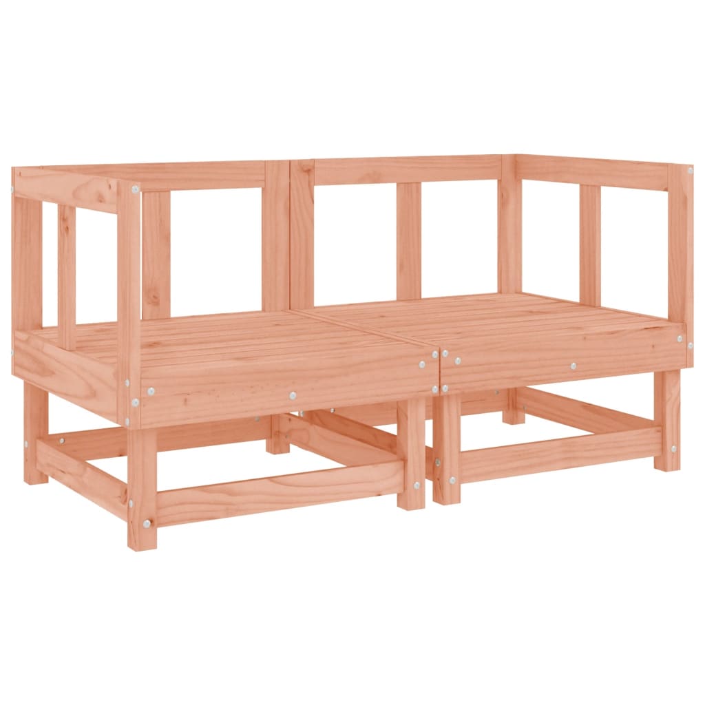 7 Pcs conjunto lounge de jardim madeira de douglas maciça