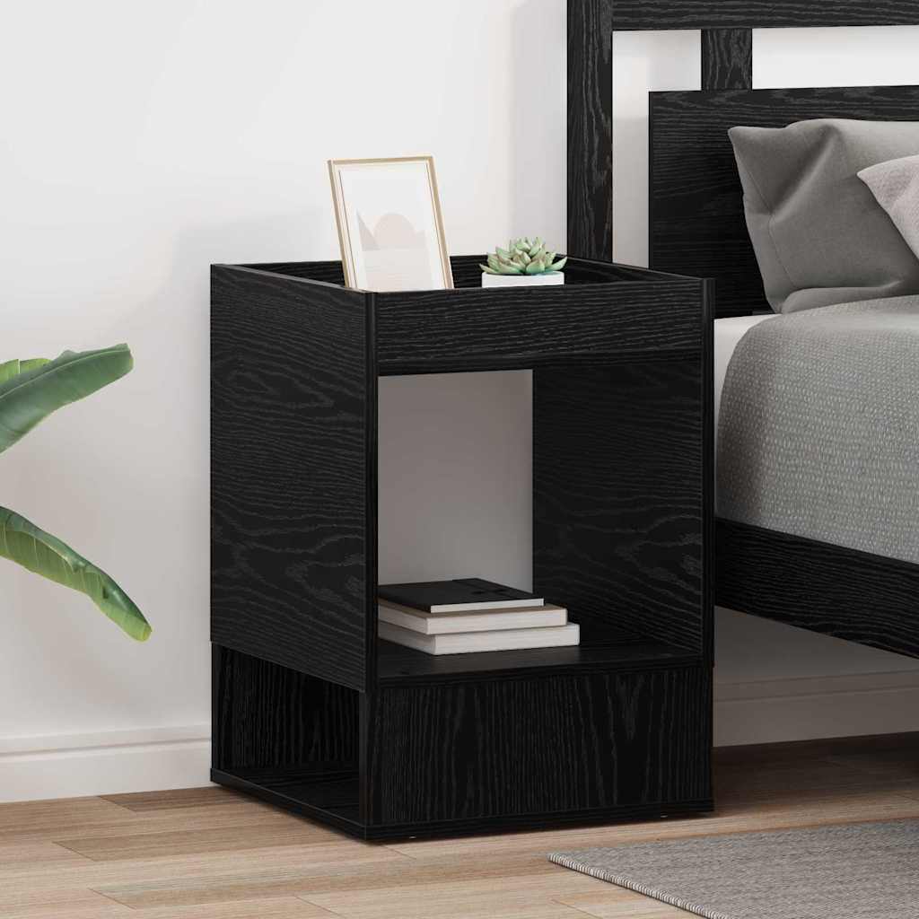 Mesa de apoio 2 unid. carvalho preto 40 x 40 x 56 cm