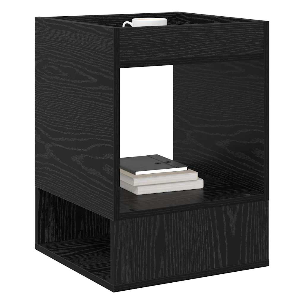 Mesa de apoio 2 unid. carvalho preto 40 x 40 x 56 cm