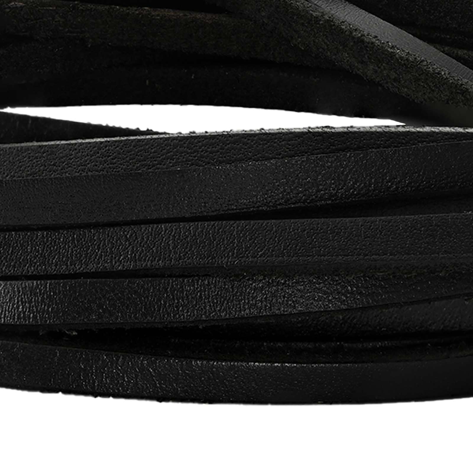 Pulseira de couro preto 1000 x 0,3 cm couro