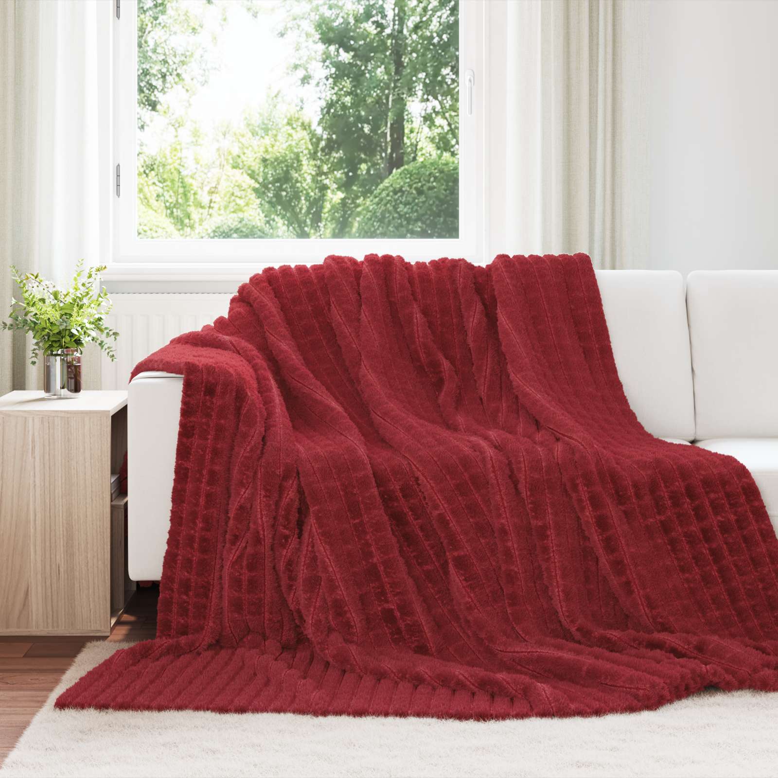 Cobertores de sofá 6 unid. vermelho bordeaux 270 x 240 cm 10.04