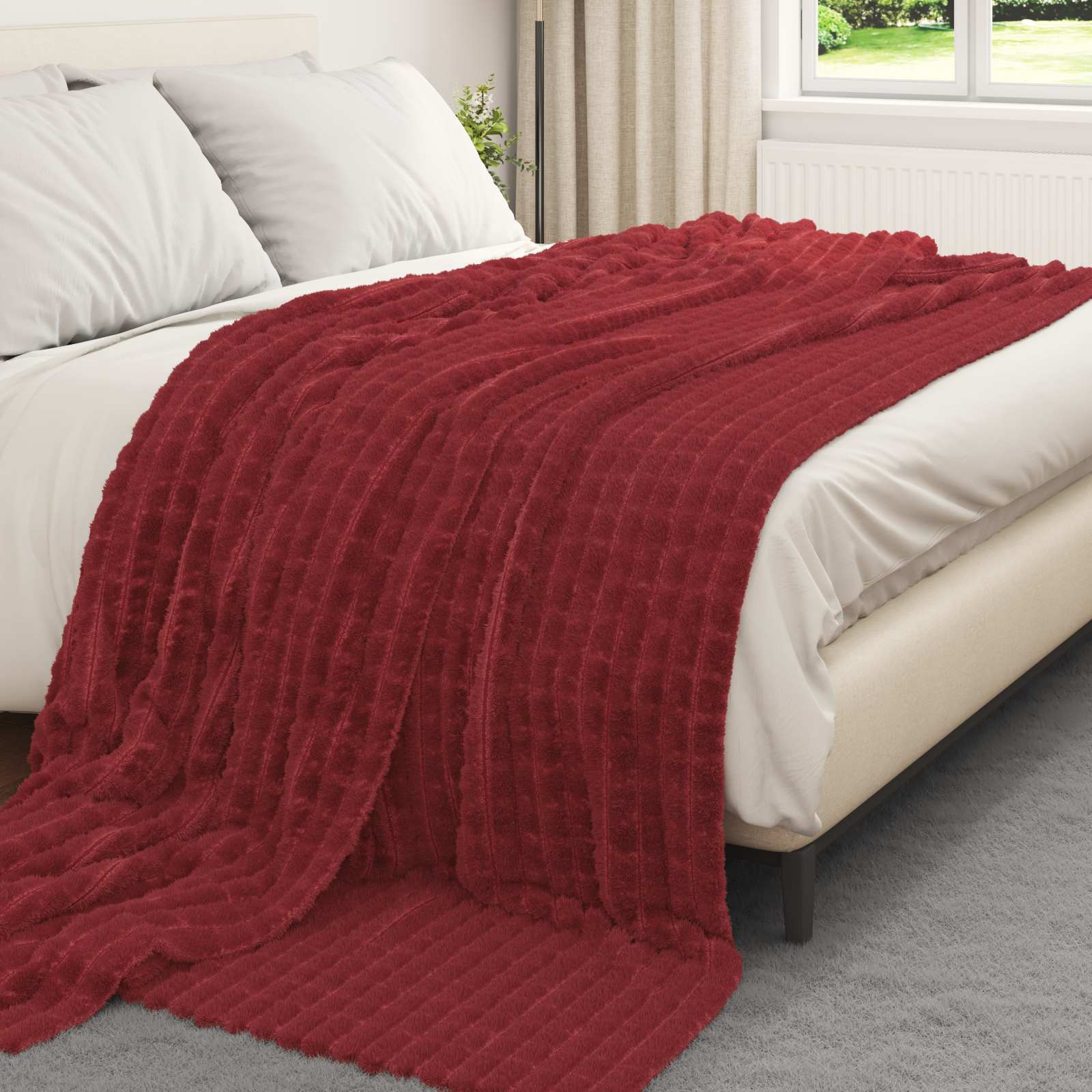 Cobertores de sofá 6 unid. vermelho bordeaux 270 x 240 cm 10.04
