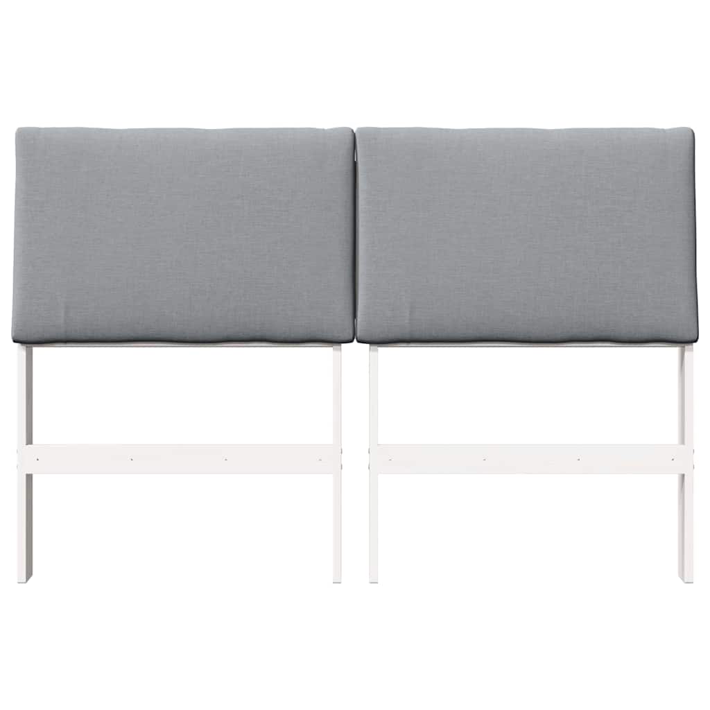 Cabeceira estofada cinzento-claro 160 cm