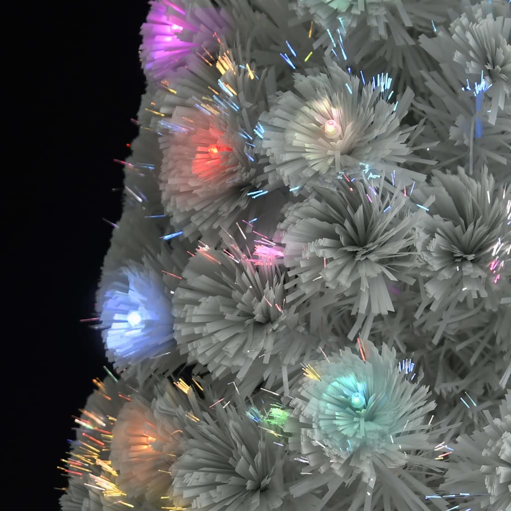 Árvore natal artificial pré-iluminada 240 cm fibra ótica branco