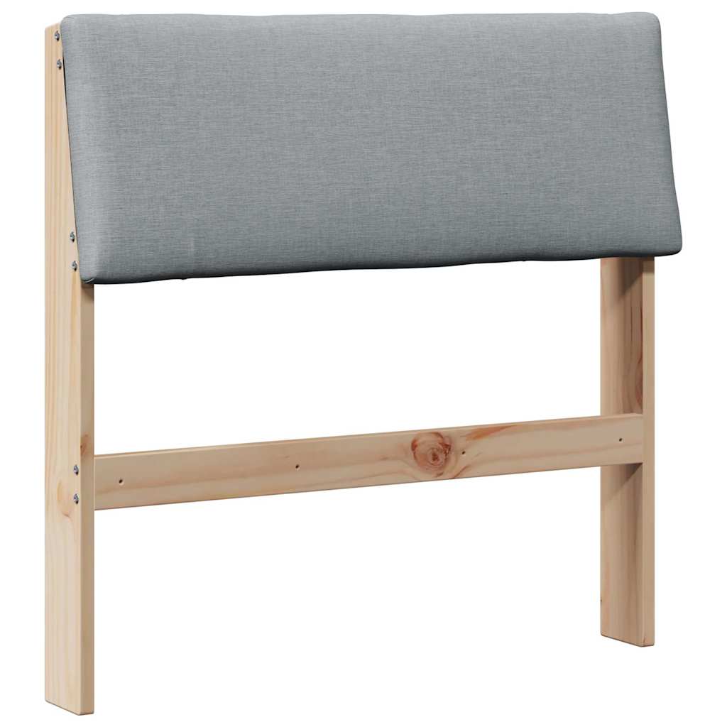Cabeceira estofada cinzento-claro 80 cm