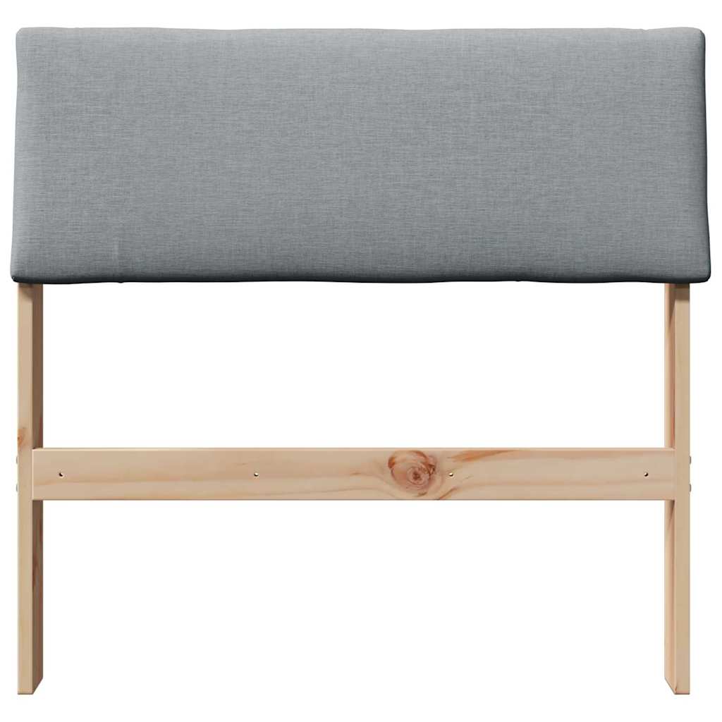 Cabeceira estofada cinzento-claro 80 cm
