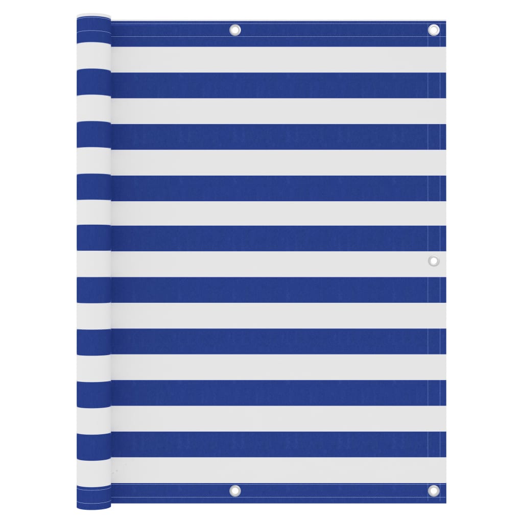 Tela de varanda 120x400 cm tecido oxford branco e azul