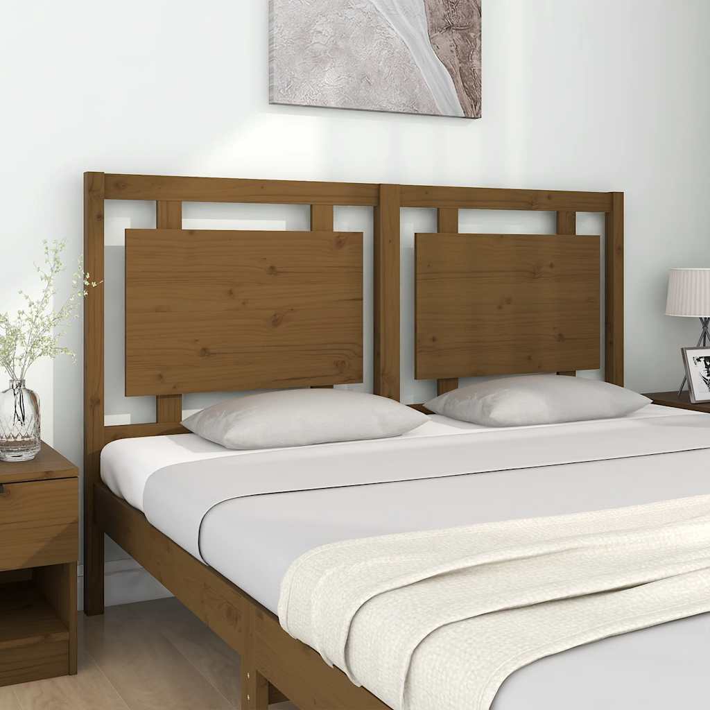 Cabeceira de cama 155,5x4x100 cm pinho maciço castanho mel