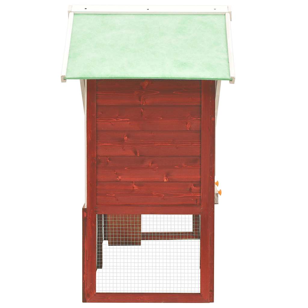Coelheira 140x63x120 cm madeira abeto maciça vermelho e branco