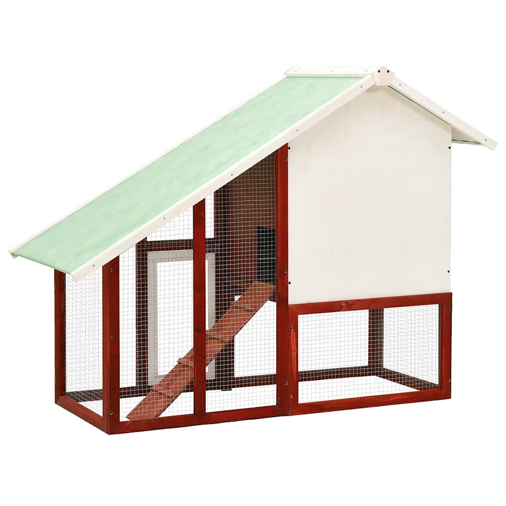 Coelheira 140x63x120 cm madeira abeto maciça vermelho e branco