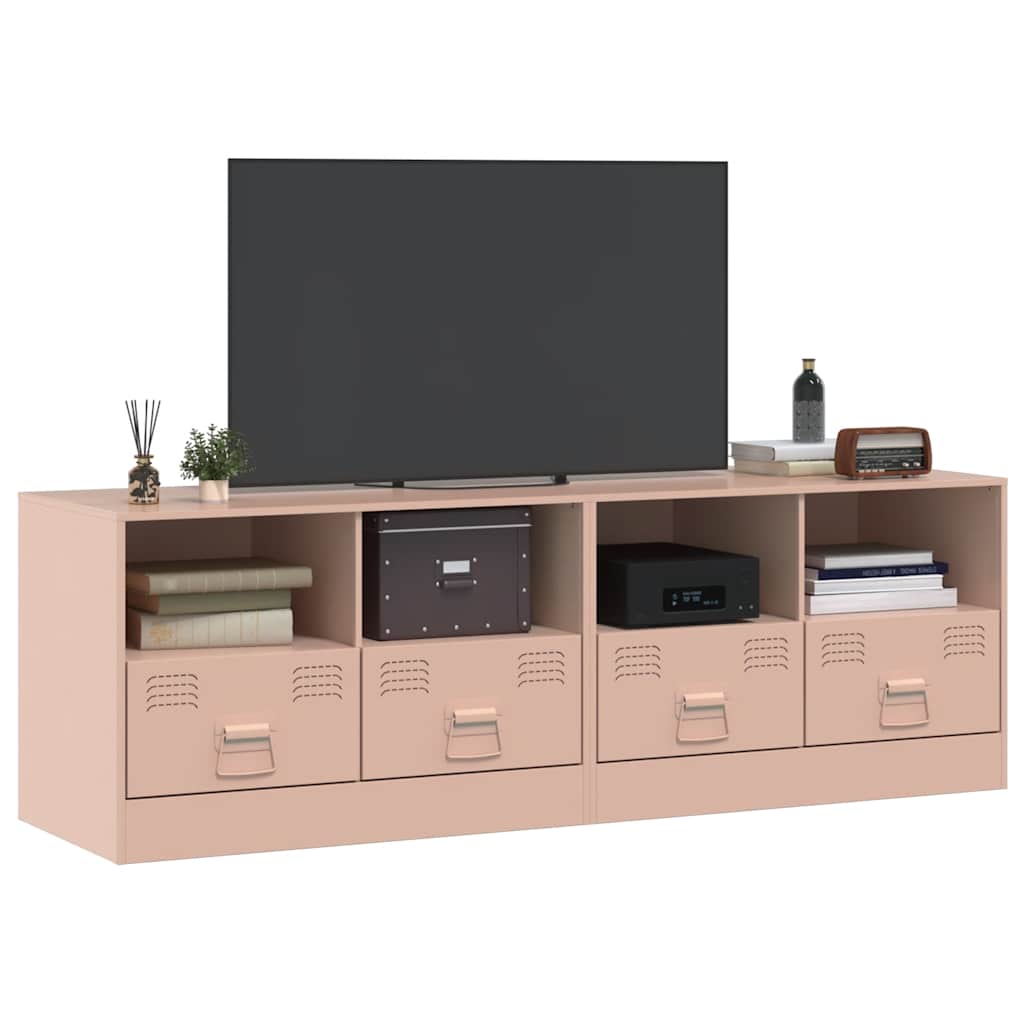 Móveis de TV 2 pcs 67x39x44 cm aço rosa
